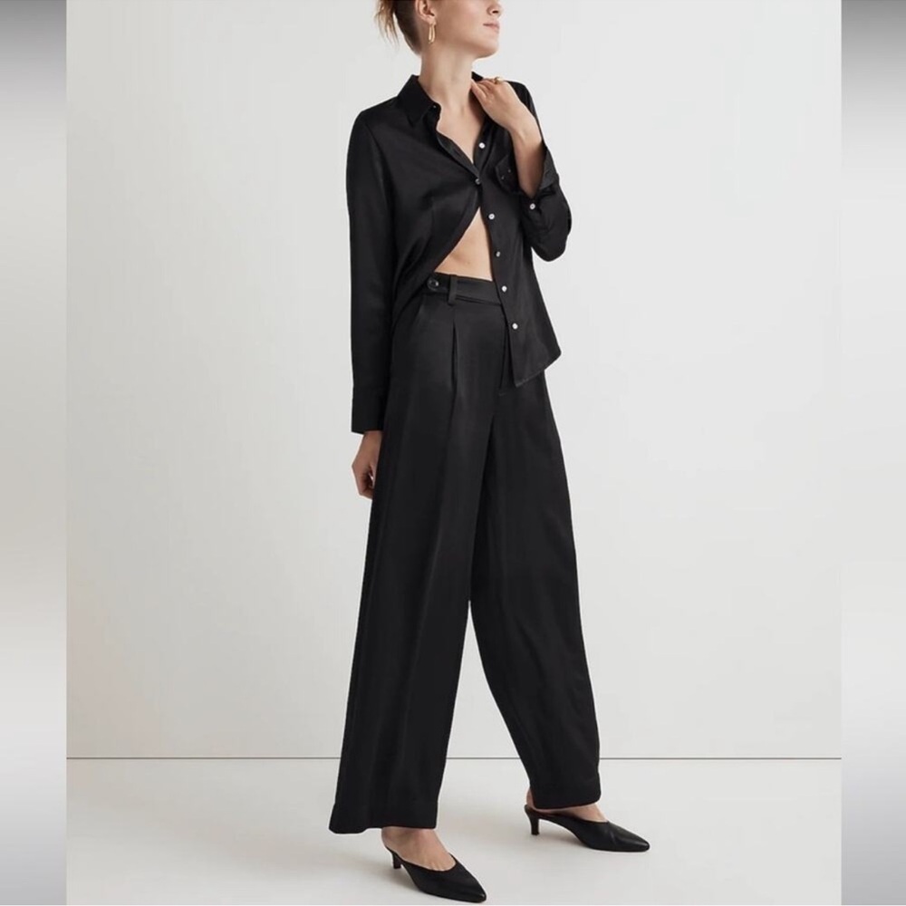 Madewell Black Wide Leg Pants